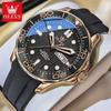OLEVS Fashion Quartz Watch For Men Business Mens Watches Military Silicone Sports Waterproof Week Date Watch