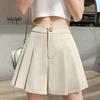 Women's Summer 2024 High Waist Pleated Wide Leg Shorts - Slimming A-line Casual Suit Shorts.