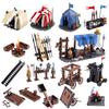 Medieval Castle Military Scene Roman Soldier Miniature Siege Weapon Small Particle Building Block Ornament Toy