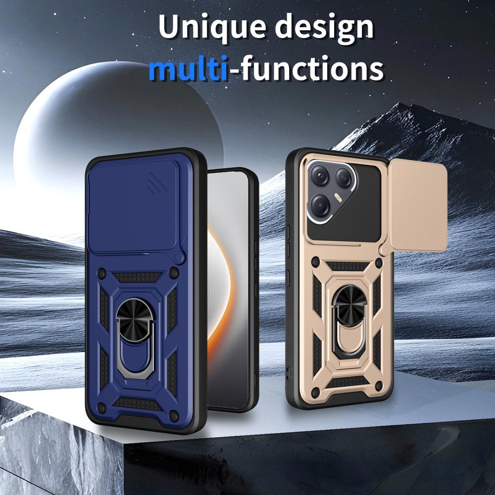 Armor Holder Hülle für Tecno Pova 7 Ultra 5G Hülle Abdeckung Schiebekamera Schutz Ringständer Stoßfest Rückseite Capa Funda