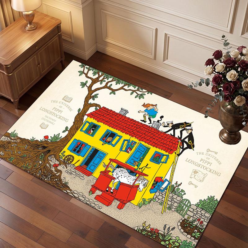 Pippi Longstocking Rug Soft Thick Non Slip Floor Carpet for Bedroom Living Room Home Decor