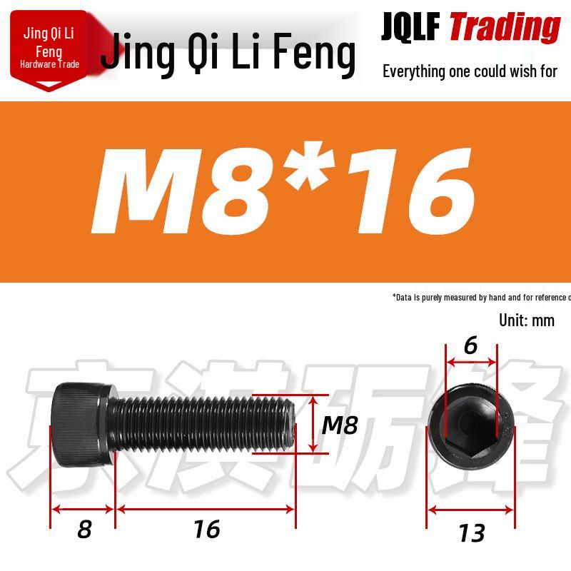 M6-M24 High-Strength Black Hex Socket Reverse Thread Cap Screw