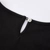 La Chapelle Women's Contrast Pleated Hem Long Sleeve T-Shirt
