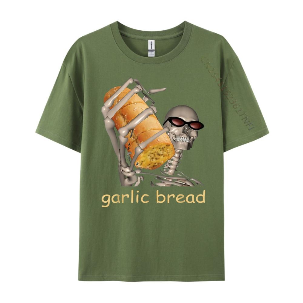 Garlic Bread Cool Skeleton Meme Funny Funny Shirt New Year Geek