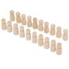 20pcs Wooden Peg Dolls Unfinished Angel Shape Toddler Wood Doll Bodies for Children DIY Craft Toys