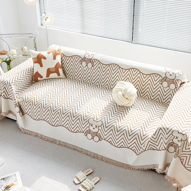 Chenille Anti-Scratching Sofa Towel Cartoon Simple Sofa Cover Cloth Advanced Sense All-Inclusive Universal Sofa Cover Universal