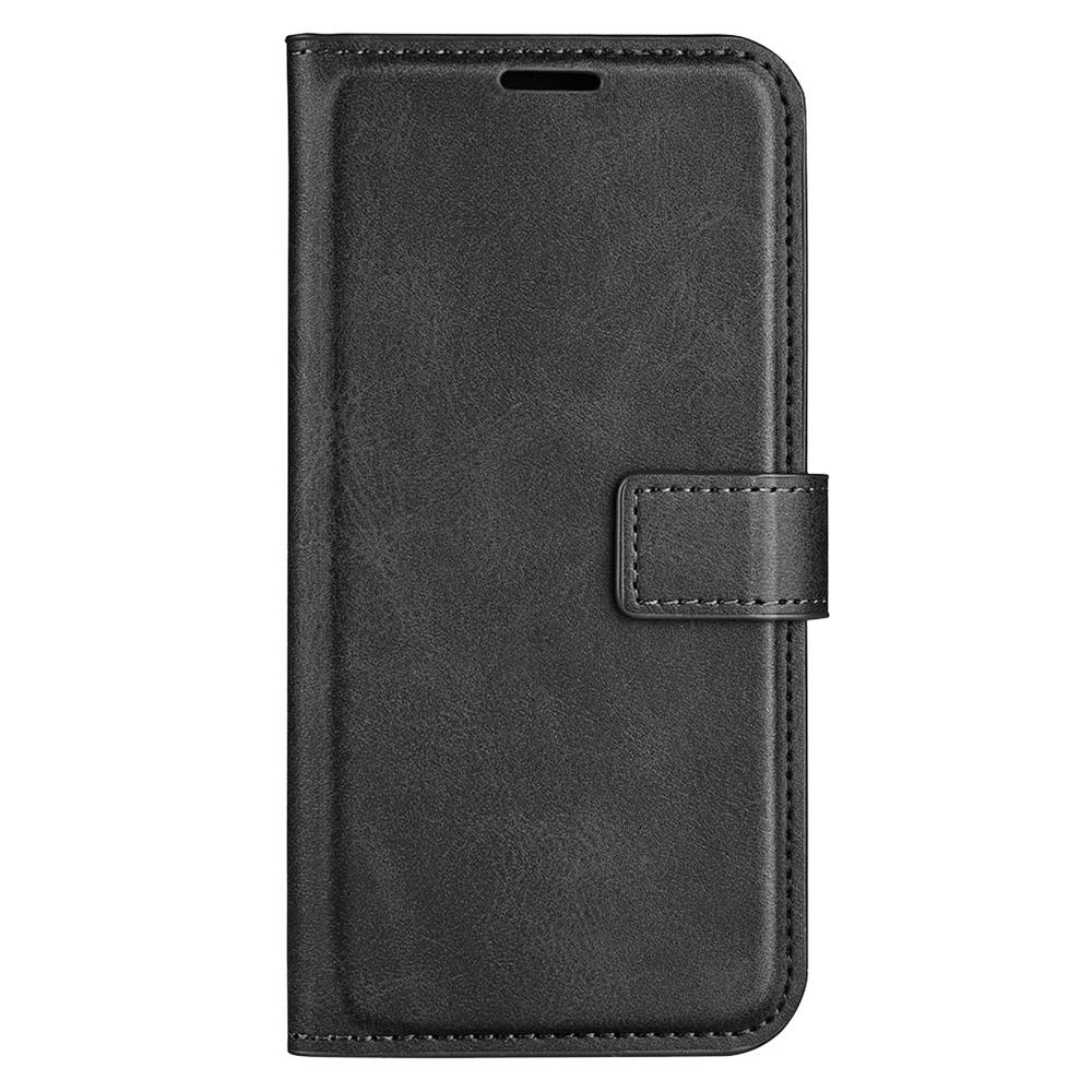 For iPhone 15 Pro Stand Wallet Calf Texture Leather Cover Square Magnetic Closure Phone Case