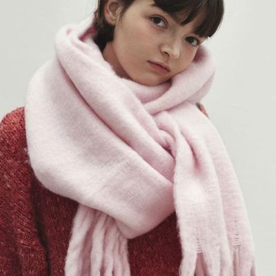 LOEIL FIRST LABEL BOLD MUFFLER_PINK