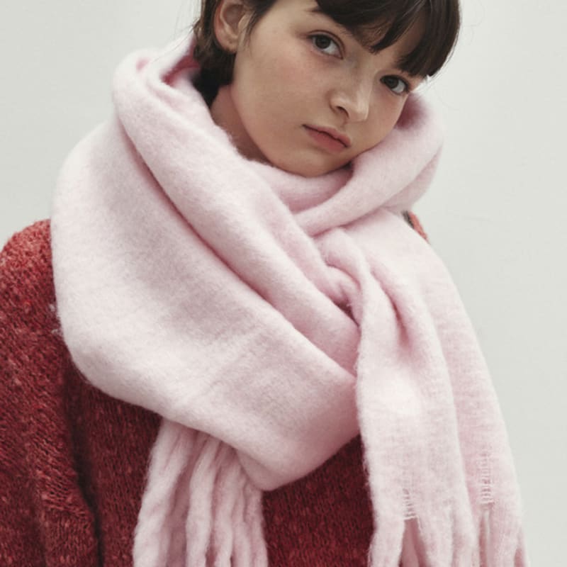 

LOEIL FIRST LABEL BOLD MUFFLER_PINK FREE