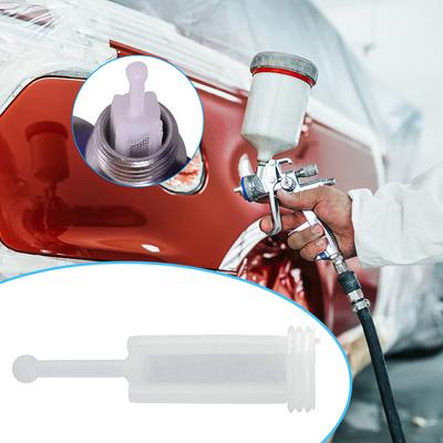 10/24Pcs Spray Gun Filters Fine Mesh Gravity Feed Paint Strainer Disposable Paint Filter Nylon Fits Most Gravity Feed Sprayers