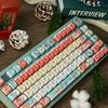 MOA New Year Snowflake Themed PBT Keycaps - Dye-Sublimation Mechanical Keyboard Gift Set, USB Compatible.