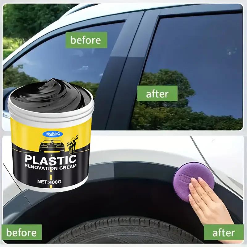 400g Auto Kunststoff Gummi Reparaturcreme Innenraum Restaurations Politur Wachs Anti-Rissbildung Anti-Aging Reifenglanz Leder Sitzpflege für Außen Innenraumverkleidung