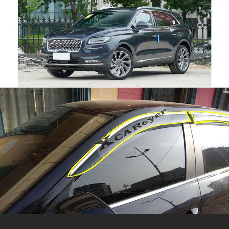 For LINCOLN Nautilus     Car Body Styling Sticker Plastic Window Glass Wind Visor Rain/Sun Guard Vent Parts