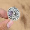 Natural African Amethyst Gemstone Promise Purple Adjustable Ring 925 Silver