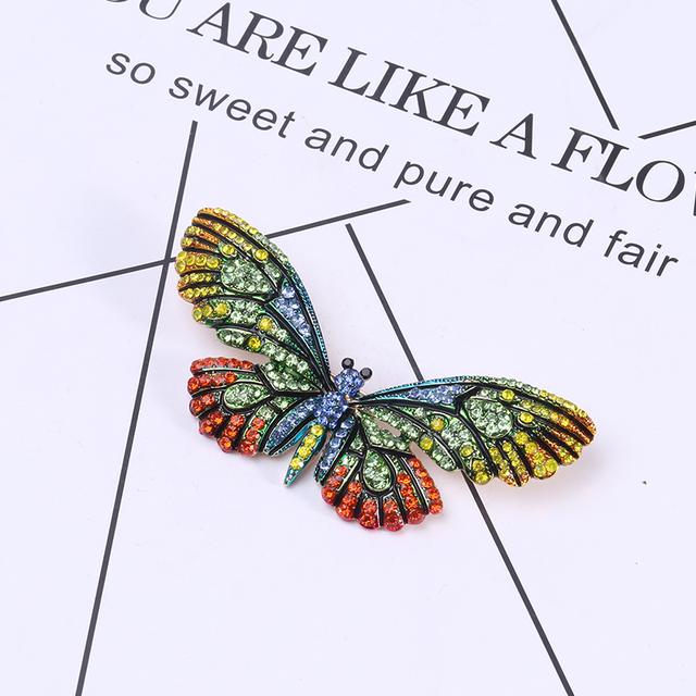Multicolor Pav éCrystal Rhinestone Butterfly Brooch Fashion Handmade Animal Butterfly Brooch Rhinestone Elegant Accessories
