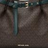 New MICHAEL KORS Artificial Leather Tote Bag, Shopping Bag, One Shoulder Bag Extra Small Women's Dark Brown/Dark Green 35S1GU5T7B-305