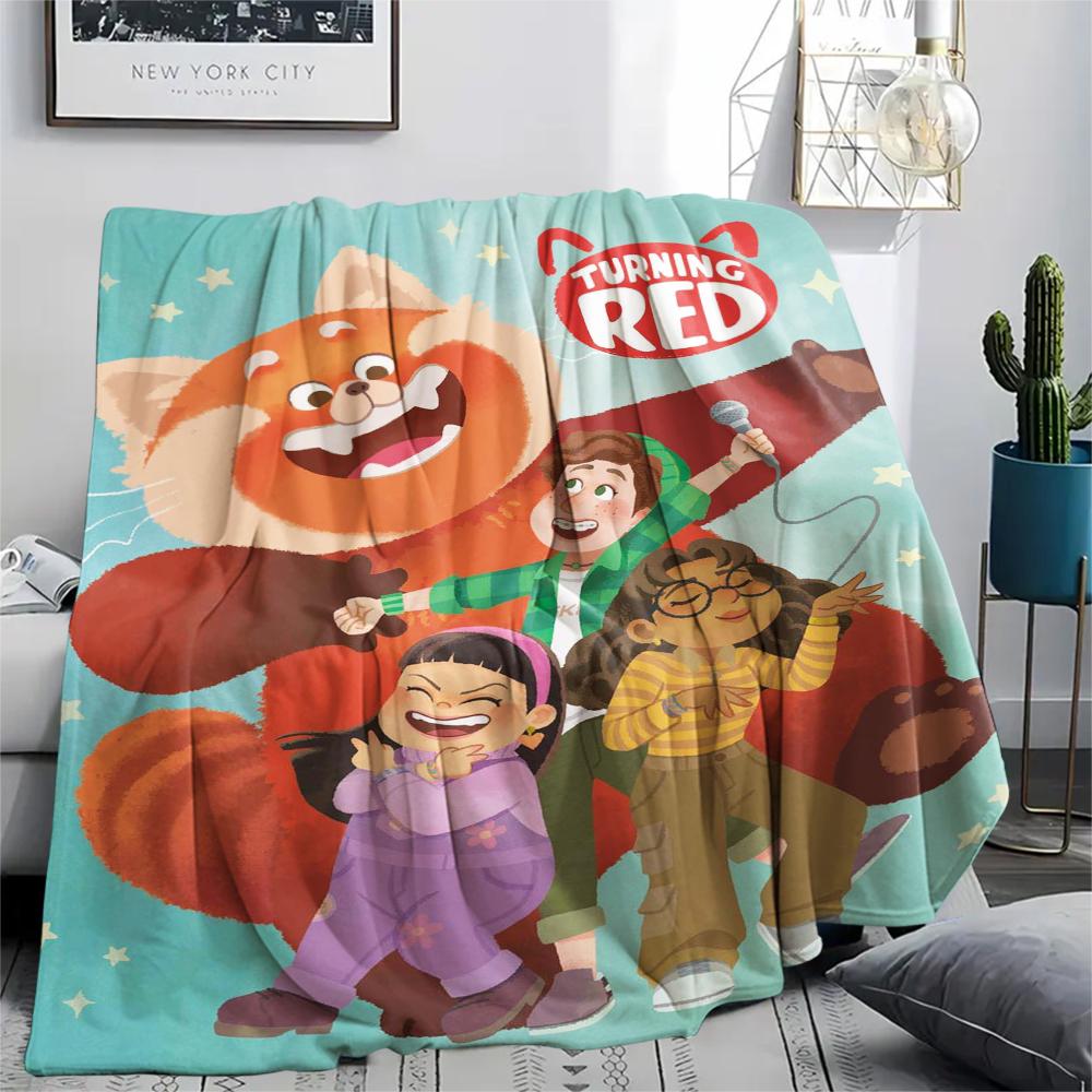 1Pc Cartoon Red Panda Print Flannel Blanket, High quality Comfortable for All Seasons, Home Decor, Warmth and Comfort, Perfect for Gifts