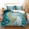 Green Marble Bedding Set 3D Printed Cozy Smooth Duvet Cover Set Queen Twin Double Single Size Design for All Season Kids Adults