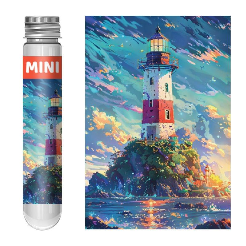 150PCS Mini Test Tube Oil Painting Jigsaw Puzzles Set Family Educational Toys Gifts for Adults Children Creative DIY Puzzle Game