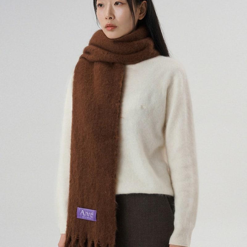 

Ahre Boucle Oversize Brush Light Muffler_CAMEL ONE