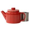 Hasami Ware Teapot Common Pot 500 Ml Red Super Stainless Steel with Tea Strainer 13874