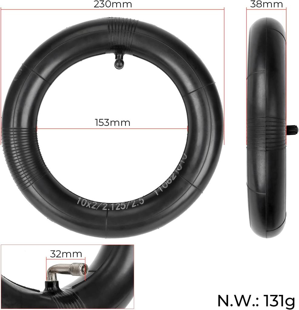 10*2/2.125/2.5 Nach außen 90 Grad Verstärkter Schlauch Ersatzschlauch für Nanrobot D4 D5 D6 Roller