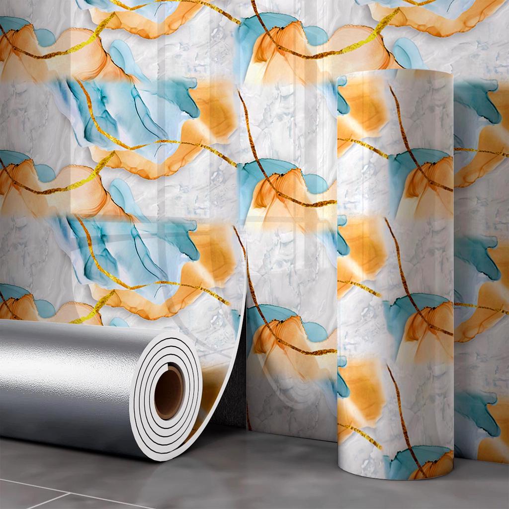 Samoprzylepna Wodoodporna Tapeta z Płytki Marmurowej na Ściany Łazienki