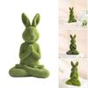 Unique Flocking Rabbit Statues Display Easters Rabbit Flocking Statues Decoration for Outdoor Garden and Indoor Display