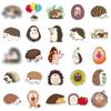 50 Cute Hedgehog Stickers - Waterproof Cartoon Animals for DIY Decoration of Water Bottles, Journals, Suitcases