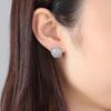 CMM Korean Style Yellow Golden Color Zircon Stud Earrings