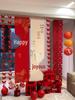 Double Happiness Wedding Room Cloth Banner Set for Ceremony and Hotel Décor