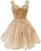 Shiny Tulle Prom Dress Teen Dress 1D Butterfly Short Dress Homecoming Dress Graduation Dress