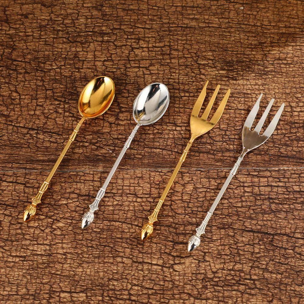 Nordic Swan Tableware Set Luxury Coffee Spoons Swan Holder Dessert Utensils Cafe Serving