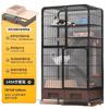 Extra Large Multi-Level Indoor Cat Cage with Integrated Litter Box for Cats Drawers Style Litter Pan for Cats