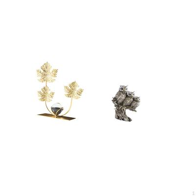 Leaves Owl Statue Bookshelf Sculpture Birthday Housewarming Gift Bedroom Holiday Decorative Desktop