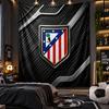Wandbehang Wandteppich Atletico Madrid Druck Stoff für Wohnzimmer Schlafzimmer Heimdekoration