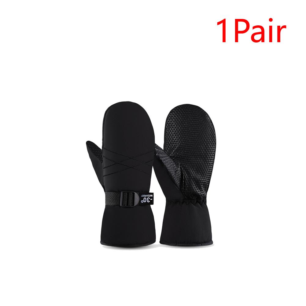 Ski Mittens Waterproof Snow Gloves Windproof Winter Gloves Thermal Snowboard Gloves Cold Weather Gloves for Men