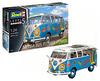 German Revell 1/24 Volkswagen T1 Samba Bus Flower Power Plastic Model 07050