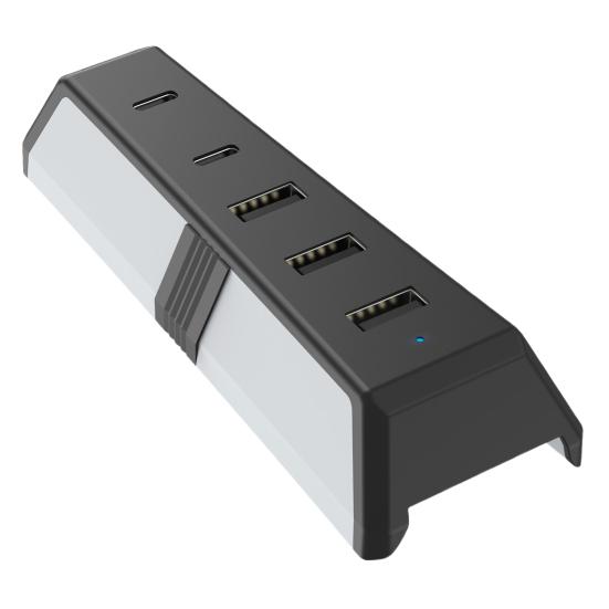 5 Porter Laderadapter USB-hub Rask Dataoverføring Enkel å Bruke Universell Spillkonsoll Type-C 3.1 USB-utvider for PS5 Pro