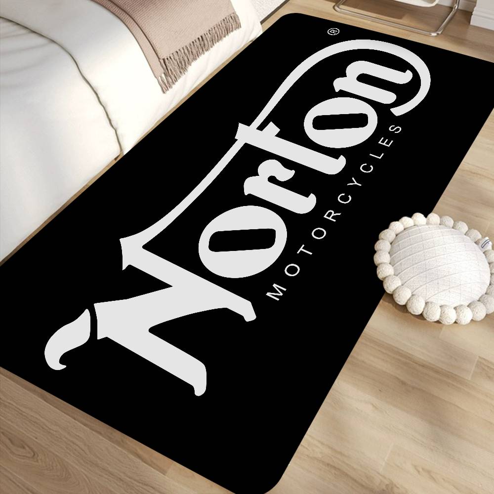 N-NORTON Motorcycle LOGO Floor Mat Cheaper Anti-slip Modern Living Room Balcony Printed Bedside Mats