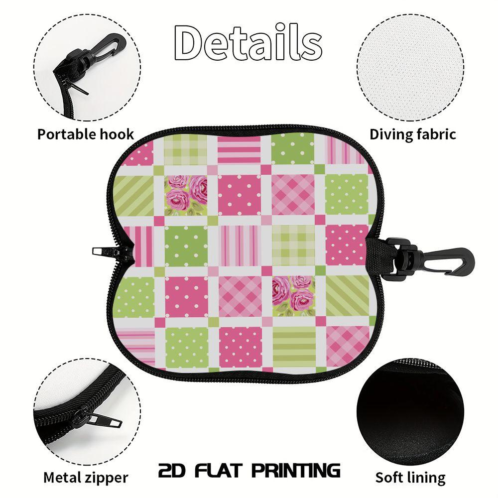 Vintage Floral Patchwork Print Soft Eyeglasses Sunglasses Case,Portable Anti Scratch Spectacle Pouch,Lightweight Protective Eyewear Bag for Travel