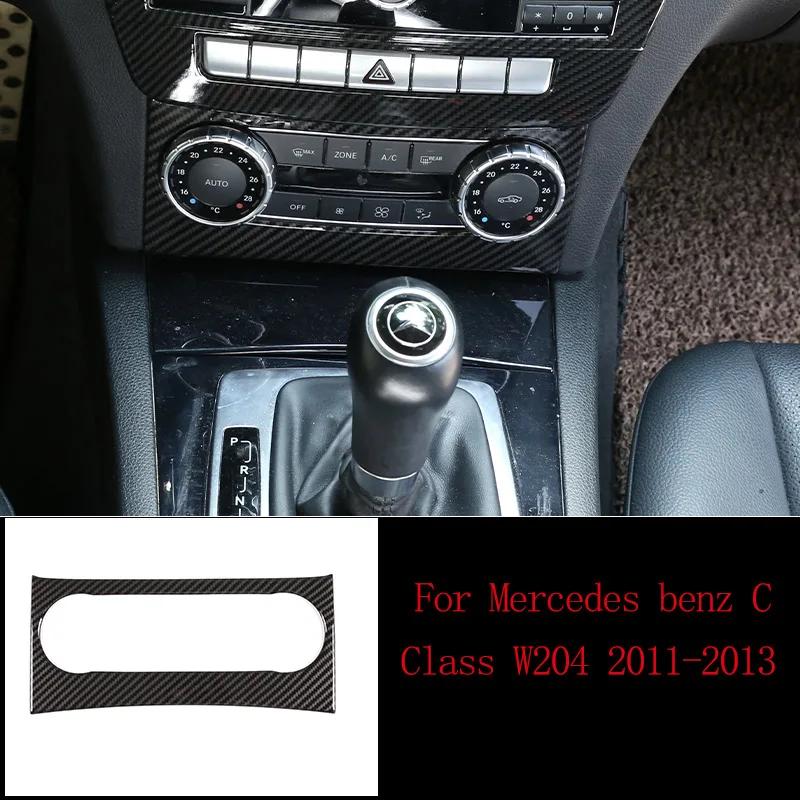 Carbon Fiber Car Interior Decoration Trim Stickers For Mercedes Benz C Class W204 C180 C200 2007-2013 Accessories