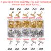 20Sets/Box 10-25mm Lobster Clasps Hooks Extending Chain Bracelet End Connectors Slider Clasp for Handmade Jewelry Making Finding