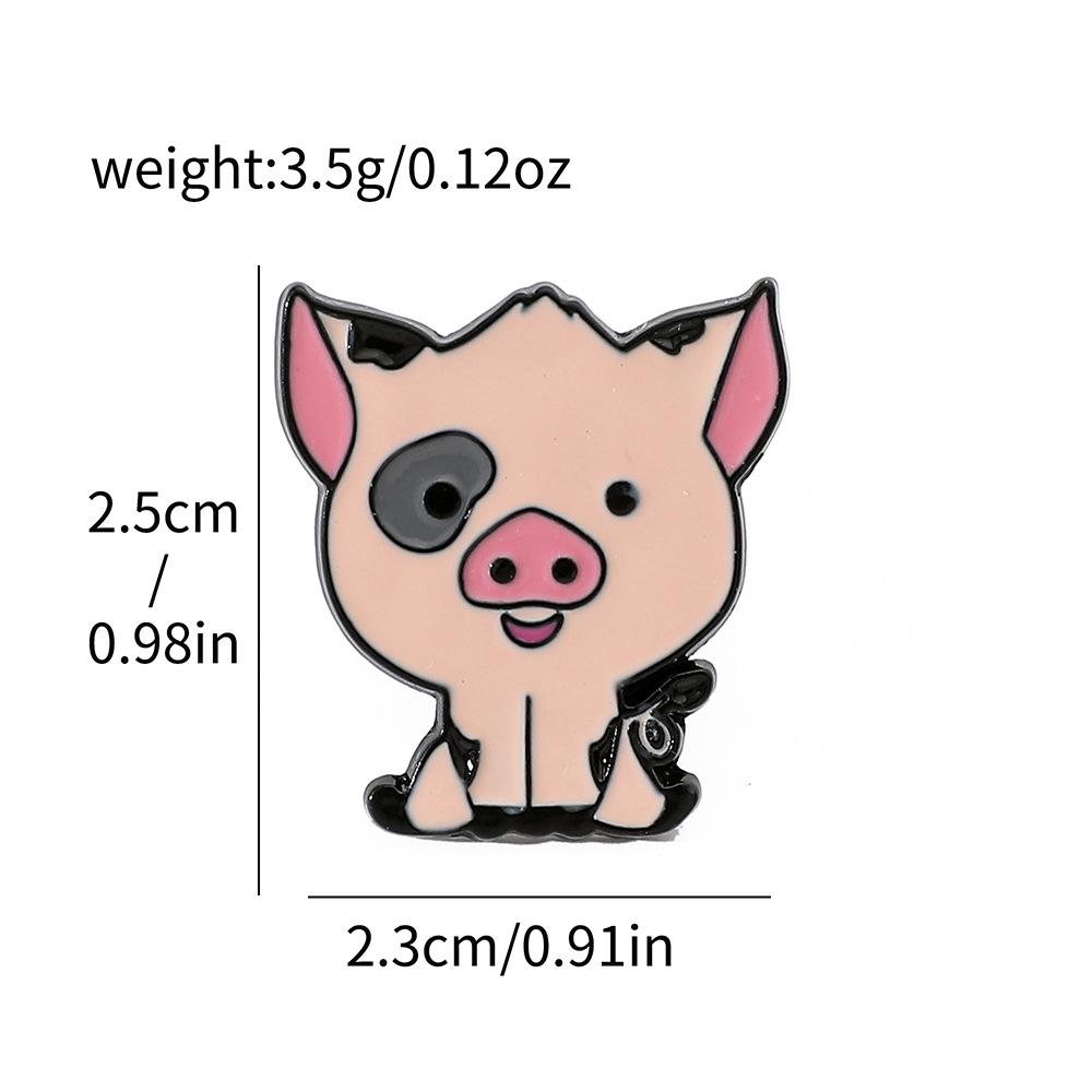 Европейские и американские персонажи Металлический значок Моана милая свинка сплав масляная капля брошь булавка украшение