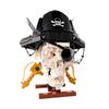Pirate Skull MOC Building Blocks Skeleton with Double Bladed Sword DIY Mini Bricks Figure Assembly Toys For Kid Birthday Gifts