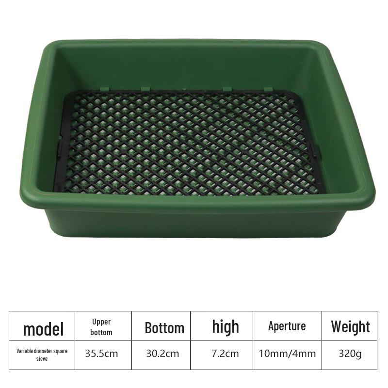 Garden Plastic Soil Sieve - Horticultural Screening Tool for Stone and Soil. Perfect for Seedling, Planting, and Flower Care.