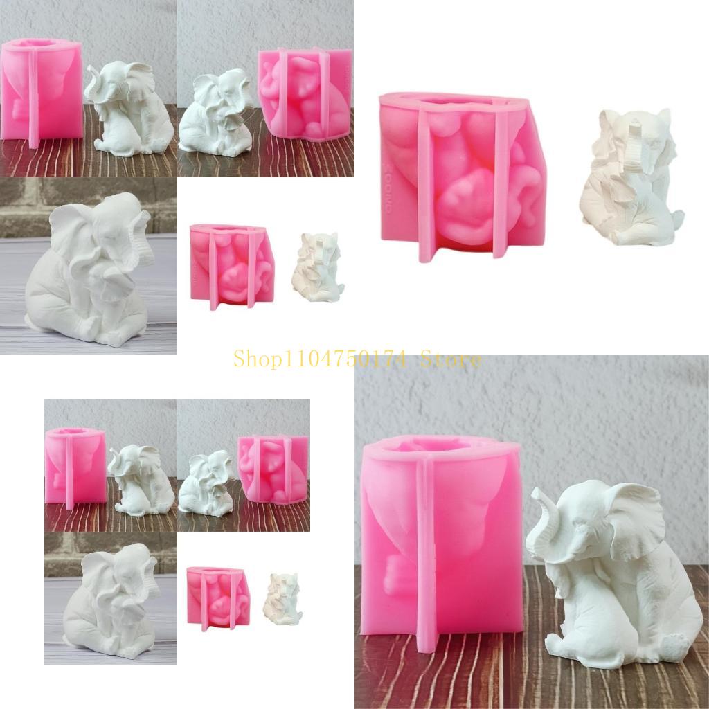Силиконовые формы Мать и ребенок Слон Форма Формы для гипса Формы для эпоксидной смолы Лучшая распродажа China Mainland