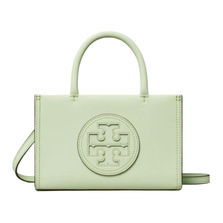 

Tory Burch Ella Bio Magnetic Snap Adjustable Detachable Shoulder Strap Tote Bag Shopping Bag Crossbody Handbag Mini Women tote Mist 145613-405 Basic Set (Bag+Dust Bag)