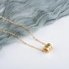 Korean Cold Style 24K Gold-Plated Clavicle Necklace – Titanium Steel Pendant Jewelry