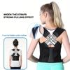 Posture Back Brace Adjustable Back Support Strap to Prevent Spinal Dis tortion and Hunchback Suitable for Men and Women